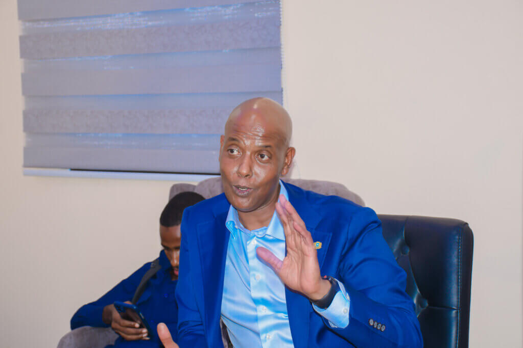 Abshir Ferro leading a debate
